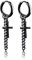 Ohrring Mädchen, Ohrringe Creolen Schwarz Rostfreier Stahl Quastenkreuz Ohrringe 5.6x1.7cm Geschenke für Männer Frauen