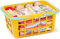 Casdon 62801.AMA002 Bunter Spielzeug-Einkaufskorb für Kinder ab 2 Jahren | Kommt mit Miniatur-Versionen beliebter Markenlebensmittel, Gelb
