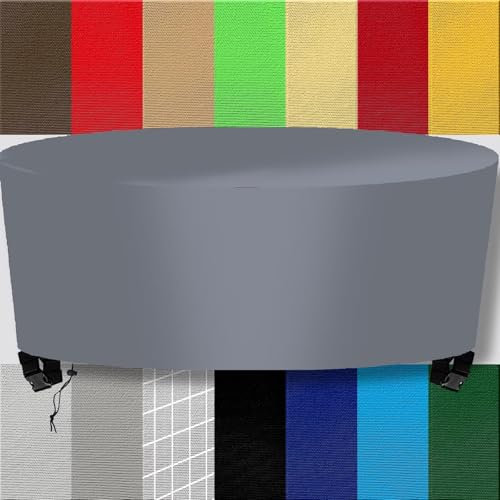 abdeckung gartenmöbel abdeckung rund winterfest wasserdicht 160x75cm 210D abdeckplane gartenmöbel schutzhülle Abdeckhaube abdeckungen terrassenmöbel gartentisch abdeckung für gartenmöbel Grau