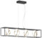 Fischer & Honsel Pendelleuchte Gisi | Schwarz Matt|Gold | L: 110 cm, B: 20 cm| A: 150 cm |Höheneinstellenbar| Dimmbar | Farbtemperatureinstellung | 4x LED 15W 2700-6500 K | 5900 Lumen| EEG: F | 60606