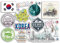 A5 Aufkleberbogen Seoul Vinyl Aufkleber – Südkorea Sehenswürdigkeiten Urlaubsstempel Sommerkarte Flagge Reise Stadt Gepäck Scrapbooking #79034