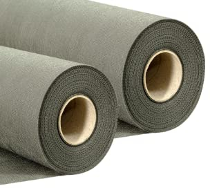 Sensalux Tischdeckenrollen-Set, 2 Stück, stoffähnliches Vlies, Event, Geburtstagsfeier, 1m x 25m Grau