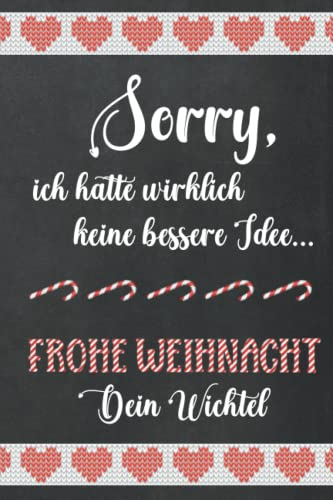 Geschenk zum Wichteln: Schönes Wichtel Notizbuch A5 liniert zum Weihnachtswichteln ein Weihnachtsfeier Mitbringsel zum Schrottwichteln und Julklapp das Wichtelgeschenk unter 10 Euro für Frauen