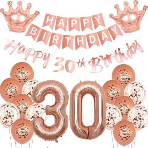 palloncini decorazione 30 anni compleanno, palloncini decorazione 30 anni compleanno donna,