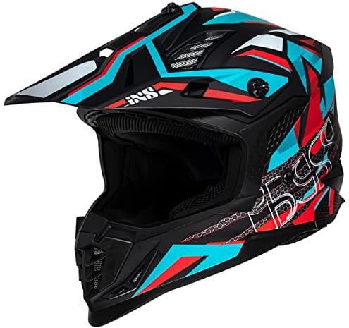 IXS iXS363 2.0 Motocross Helm, schwarz/türkis, L (59/60)