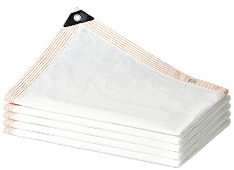 90% Malla Sombreadora, Red de Sombra Toldos Exterior, para Patio Terraza Camping Sombra Paño, Protección Rayos UV con ojales 1x2m 2x3m 3x4m 4x4m 4x6m 6x7m Vela de Sombra ( Color : Blanco , Size : 4mx5