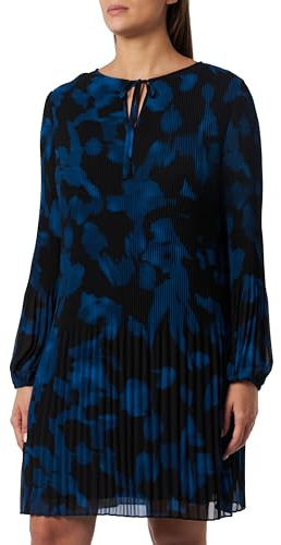 comma Damen 2137126 Kleid, 99C3 schwarz, 38