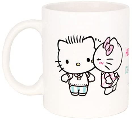 Promo-Dis Hello Kitty – Taza de café con diseño de Hello Kitty & Dear Daniel/regalo/declaración – 320 ml
