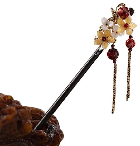 18cm Step Shaking Hairpin Chopstick Hair Stick Ancient Style Hair Ornament Pan Hair Headdress Flower