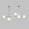 Moddeny Lustre moderne à 6 lumières E27 en Europe du Nord, lustre industriel en boule de verre de 51 pouces, lampe suspendue pour salon, salle à manger, décoration artistique, restaurant