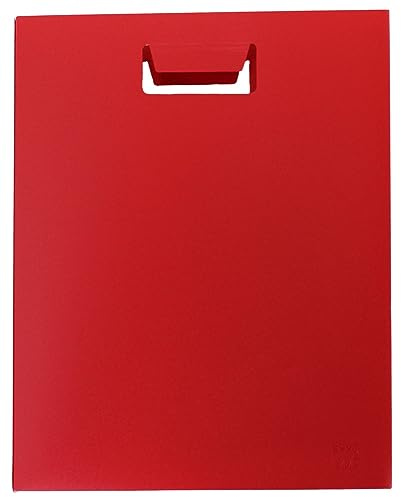 Heftbox A4 PP perlfarben rot Automatikboden u. seitlichen Griffen 1Stk | PP Heftbox A4 mit Automatikboden, seitlichen Griffen und 50 mm Tiefe – ideal für Hefte und Mappen