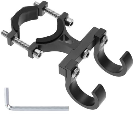 Create idea Electric Scooter Hanger Hook Bicycle Carrying Hook Double Hook Holder Claw Hook Storage Bag Hook for Bike Storage 18mm-35mm Handlebar Diameter Aluminum Alloy Black