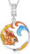 Koi Fisch Halskette 925 Sterling Silber Nett und Glück Red Koi Anhänger Schmuck Geschenk für Frauen Mädchen Mom