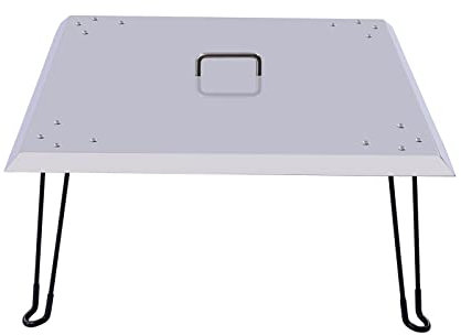 Braciere con coperchio in acciaio inox, per braciere da incasso, quadrato, con manico e gambe pieghevoli, copertura per barbecue lineare