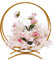 Goldener Hochzeitsbogen Hochzeitsständer Ballonbogen Rosenbogen Wedding Arch - Runder Eisenbogen für Hochzeitsdekorationen, 80cm Durchmesser - Stabiler Blumenständer