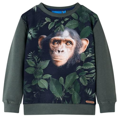vidaXL Kinder-Sweatshirt Dunkles Khaki 140