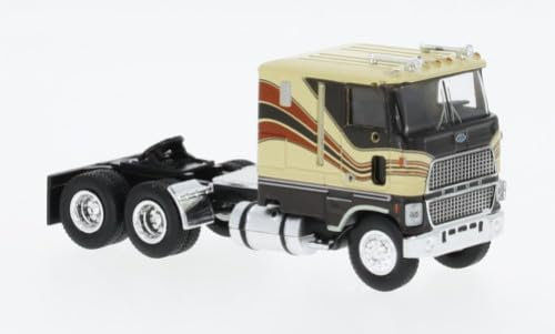 Brekina 85852 Ford CLT 9000, Elfenbein/braun, US Truck Modell 1:87 (H0)