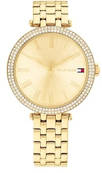 Tommy Hilfiger Uhr mit DREI-Zeiger-Quarzwerk für Damen mit Edelstahlarmband – Verfügbar in Roségold, Silber, Gold oder Bicolor