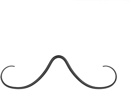 ZS 16G Mustache Septum Ring, 316L Stainless Steel Mustache Nose Ring Septum Piercing Jewelry, Septum Piercing Hanger Nose Ring Studs (Black,16G)