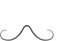 ZS 16G Schnurrbart Nasenring, 316L Edelstahl Septum Piercing Schmuck, Aufhänger Ohrstecker, 16g(1.2mm), Kein Edelstein