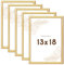 Wackadoo Bilderrahmen 13x18 Gold 5er Set Fotowand Fotorahmen mit Glasscheibe Kunststoff Picture frame