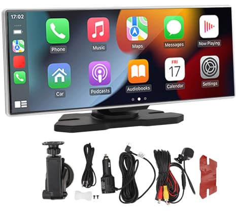 Tragbarer Carplay -Bildschirm FüR Auto, 11,26 Zoll 2,5D Touchscreen -Auto Stereo Mit Sprachkontrolle, Doppel -Din -Auto -Radio -Bildschirm, Auto AudioempfäNger FüR Android Auto