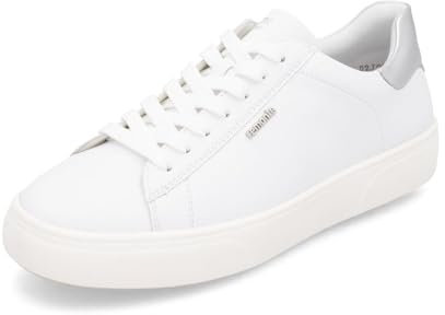 Remonte Damen Low-Top Sneaker D2J00, Frauen Halbschuhe,lose Einlage,Strassenschuhe,Sportschuhe,Freizeitschuhe,Turnschuhe,Weiss Kombi (80),40 EU
