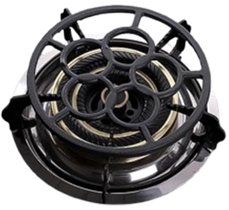 LearnLyrics Wok-Ständer für Herd, Herdring-Reduzierstück - Herdbrenner-Wok-Ständer | Gusseisen-Stützring, Wok-Brenner-Rack, Pfannenhalter, Ständer, Luftring-Reduzierer, rutschfest, für Kaffeekannen,