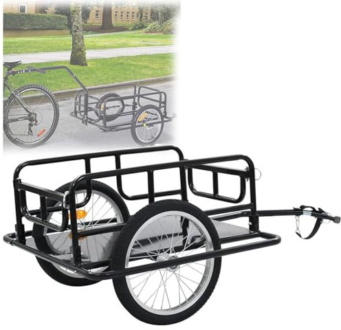 Fahrradanhänger aus Stahl, zusammenklappbar, für Zuhause, Sportartikel, Outdoor, Freizeit, Radfahren, Fahrradzubehör