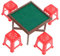 VICASKY 1 Set Puppenhaus Mahjong Tisch Kit Puppen Puppenhaus Mini Van Künstliches Heimspielzeug Gefälschte Häuser Puppenhaus Zubehör Puppenhaus Stühle Tisch Puppenhaus Möbel