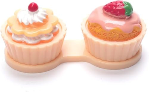 YUANHONGJIAN Colored Contact Lenses Contact Lens Case Portable Contact Lens Holder Box Fashion Contact Lens Box Container for Travel Home Outdoor (yellow)
