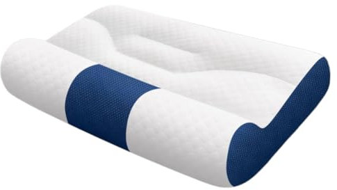 Almohada cervical ergonómica para aliviar el dolor de cuello, almohada ortopédica de espuma viscoelástica para personas que duermen de lado, espalda y estómago, diseño de contorno para una mejor