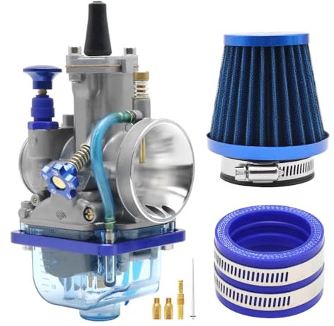 Filtro Aria Inserto Carburatore Universale Motociclette PWK 4T Ad Alte Prestazioni 24 26 28 30 32 34 Mm Filtro Aria Adattatore Interfaccia Moto Filtro Aspirazione(24)