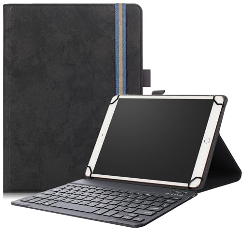 Hoozee Schutzhülle für Urao 2024 10.1 / TabneraX UTbook 10,1 Zoll Tablet Hülle mit Tastatur, 2-in-1Universal 9~27,9 cm Tablet-Hülle (Schwarz, Urao 2024 / TabneraX UTbook)