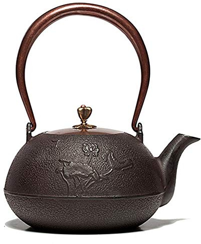 QTYQWC Cast Iron Tea Kettle Cast Iron Teapot Household Large Capacity Electric Ceramic Stove Kettle 1200ml Teapot Teapots
