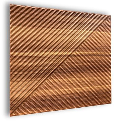 Holzimitat 3D Paneele 50x50cm PVC Kunststoffpaneele Wandpaneele Holzoptik Wand Decke 3D Optik - 20 Stück 5m² PVC 3D Platten (D169 Brown Wooden)