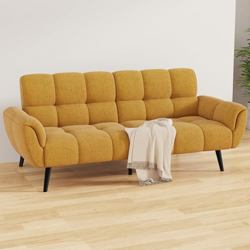 HIPIHOM Sofa Mit Schlaffunktion, Klappsofa Sofa 3 Sitzer, Schlafsofa 155x85cm, Bequemes Geeignet Für Wohnzimmer, Büro, Lounge, Zimmer, Schlafzimmer