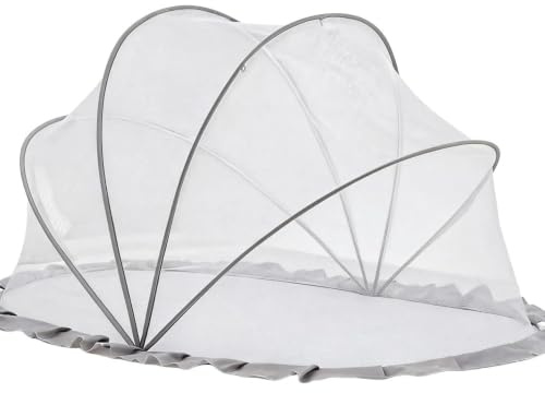 XIMEY Faltbares Moskitonetz Baby, Tragbares Moskitonetz Bett, Babybett Himmel, Fliegennetz für Kinderbett, Moskitonetz Baby Universal, Insektenschutz für Verwendung in Wohnzimmern, Camping (B, S)