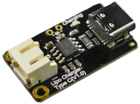 Akfldms Type-C Li-Ion Battery Charger Module 5V 1A 3.7V Lithium with Adjustable Charging Current 50/200/500mA Selection