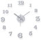 Reloj de Pared Grande sin Marco - Reloj Decorativo con Piezas Autoadhesivas Color Metal - Goma EVA - 12 Numeros - Movimiento Silencioso - Hogar u Oficina - Diámetro Recomendable 60 cm - Aktual