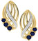 My Gold Damen Ohrringe Gold 333 Mit Saphir Ohrstecker Echtes Gelbgold (8 Karat) Diamanten 0,01ct. 17mm x 9mm Our Lady O-05056-G301-SAP