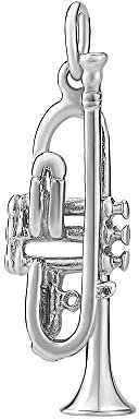SILVEGO Unisex Anhänger aus 925 Sterling Silber Trompete