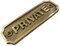 Retro Private Sign Door Solid Brass Antique Style Sign Plaque Office Toilet With Screws Shabby Chic
