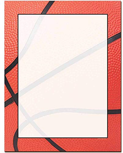 Basketball Letterhead Druckerpapier für Laserdrucker und Tintenstrahldrucker 25 Pack Orange