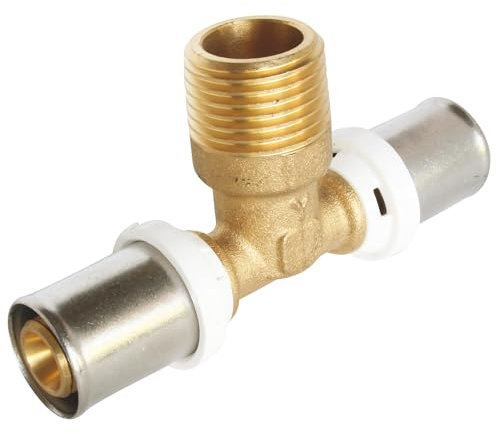 Somatherm for you -/5721-16-16-16 -Sedersi per tubo multistrato Ø16 -maschio 15/21 (1/2 ) al centro, consente di collegare un tubo multistrato di diametro Ø16