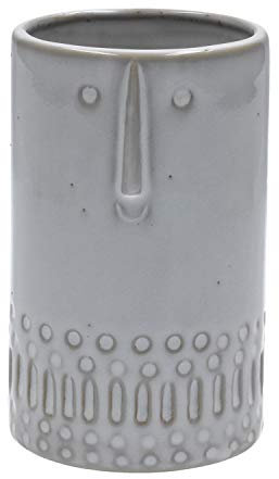 Gisela Graham Cache-Pot avec Motif Visage Haut Blanc Taille L