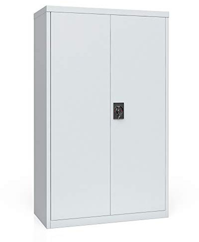 Vicco Armario metálico, Gris, 85 x 140 cm