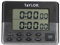 Taylor Pro Temporizador de Cocina Digital Dual, con Función de Cronómetro, Plástico/Acero Inoxidable, Gris/Plata