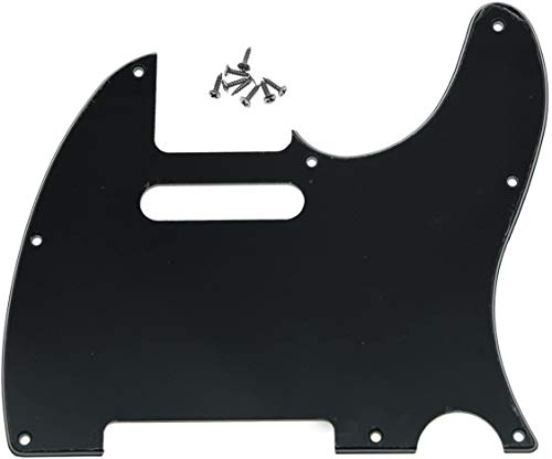 Dopro 8-Loch-Telecaster-Schlagbrett für Telecaster, passend für USA/Mexikanische Fender Telecaster, schwarz, 3-lagig