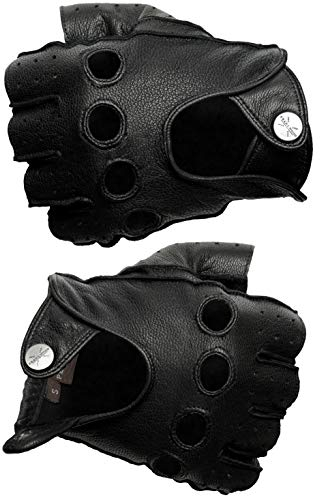 PEARLWOOD Herren Lederhandschuhe JENSON für Autofahrer I aus Ziegenleder I Schwarz Größe XL